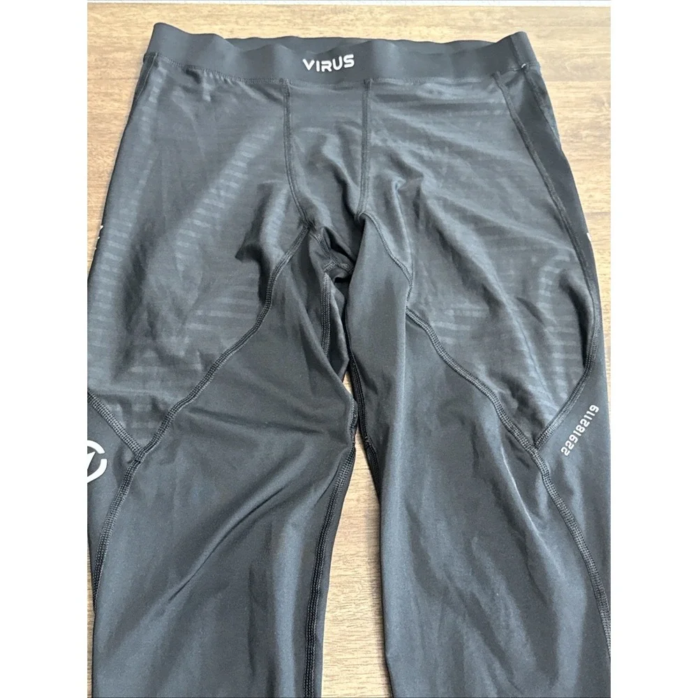 Mens Virus Compression Performance Pants Spandex Tights Black Align XL X-Large - Picture 2 of 9